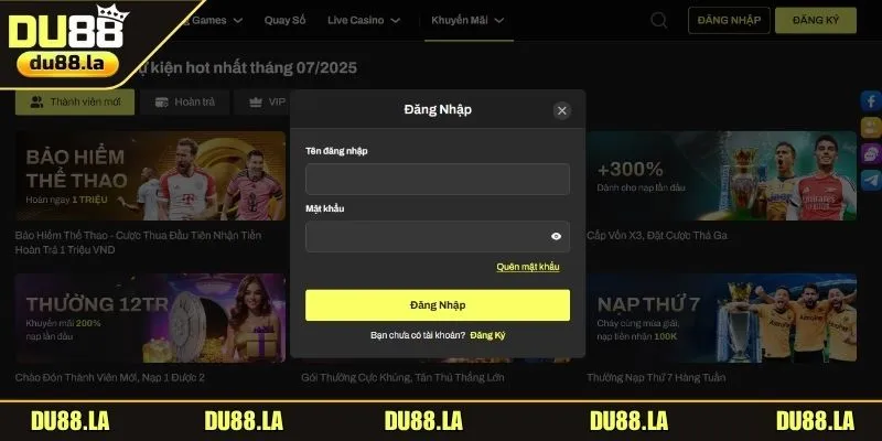 Điền dữ liệu vào form yêu cầu của hệ thống 