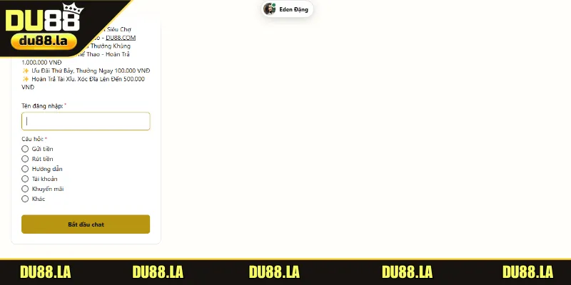 Liên hệ CSKH là mẹo xử lý không đăng nhập được DU88 do bị khóa tài khoản hiệu quả 