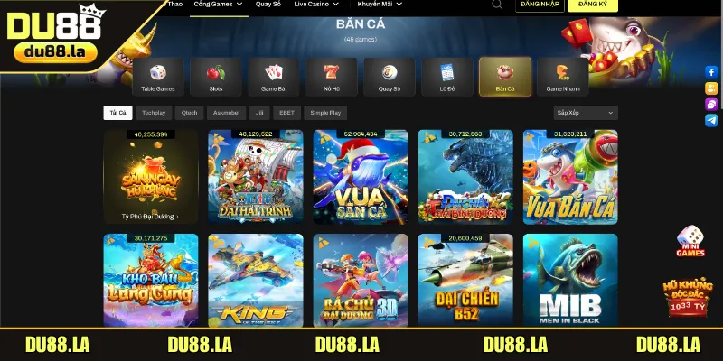 Tổng hợp các loại vũ khí thường có ở tựa game bắn cá DU88